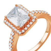 Thumbnail for Radiant cut engagement ring — product photo on a white background, silver