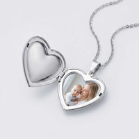 Thumbnail for Floral Heart Photo Locket Necklace