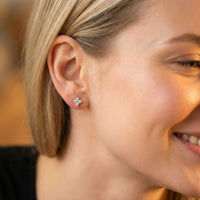 Thumbnail for Crystal Flower Stud Earrings