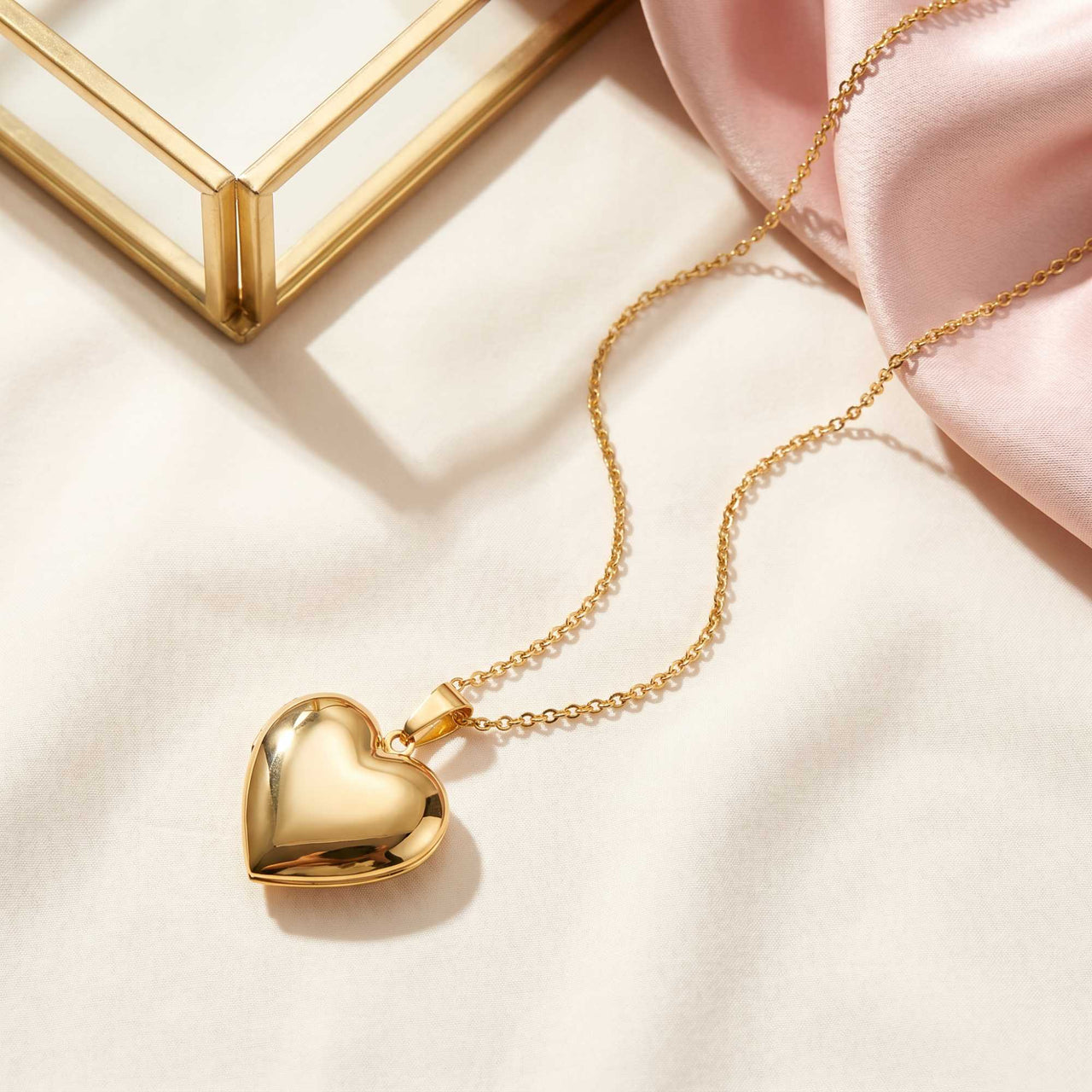 Heart Photo Locket Necklace