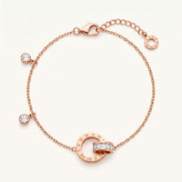Thumbnail for Interlocking circle bracelet — product photo on a white background, rose gold | SKU: 25535338-rose-gold