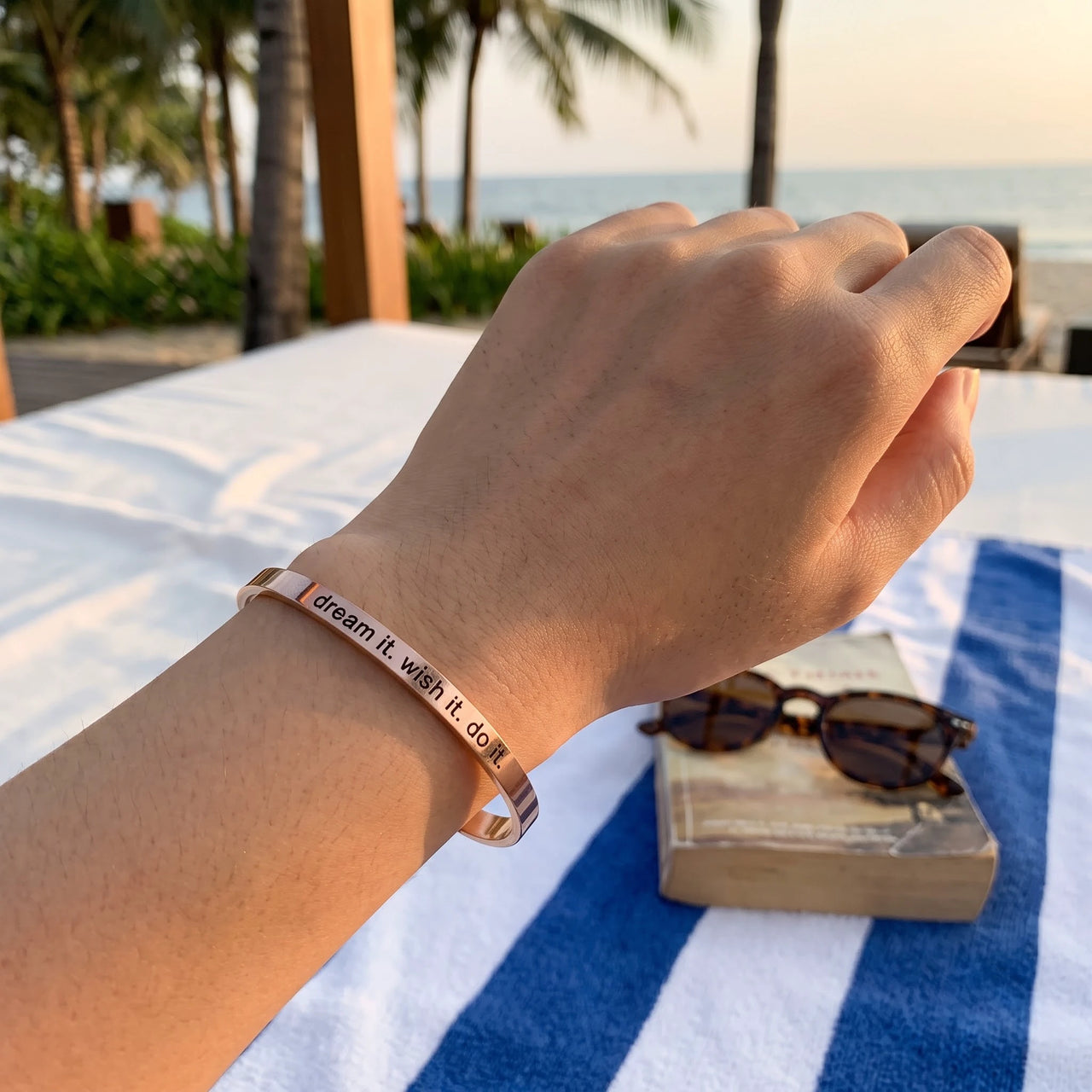 Graduation gifts for her — worn, real size, rose gold | SKU: 4214557-imitation-rhodium-plated