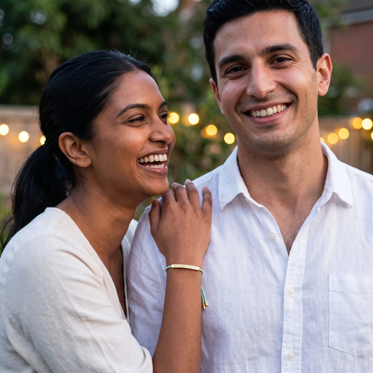 Mint bracelet — worn by a couple, gold | SKU: lamenthe-g