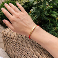 Thumbnail for String bracelet — worn, real size, gold | SKU: lamour-g