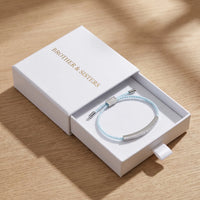 Thumbnail for Blue string bracelet — in the gift box, silver | SKU: leciel-wg