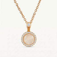 Thumbnail for Moonstone necklace — product photo on a white background, gold | SKU: lelunaire