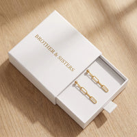 Thumbnail for Chain earrings — in the gift box, gold | SKU: lespendantes