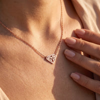 Thumbnail for Geometric necklace — close-up of the details, rose gold | SKU: 12791388-rose-gold