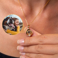 Thumbnail for Reversed Heart Photo Necklace Photo Personalised Necklace  - Photo Necklace - Photo Projection Necklace Necklace Brother & Sisters