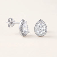 Thumbnail for Teardrop earrings — product photo on a white background, silver | SKU: 505174