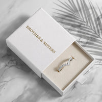 Thumbnail for Wishbone ring — in the gift box, silver | SKU: 10645547-4.5-silver