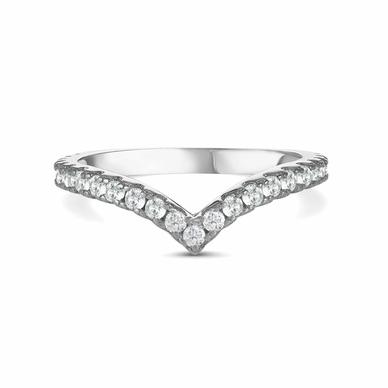 Wishbone ring — product photo on a white background, silver | SKU: 10645547-4.5-silver