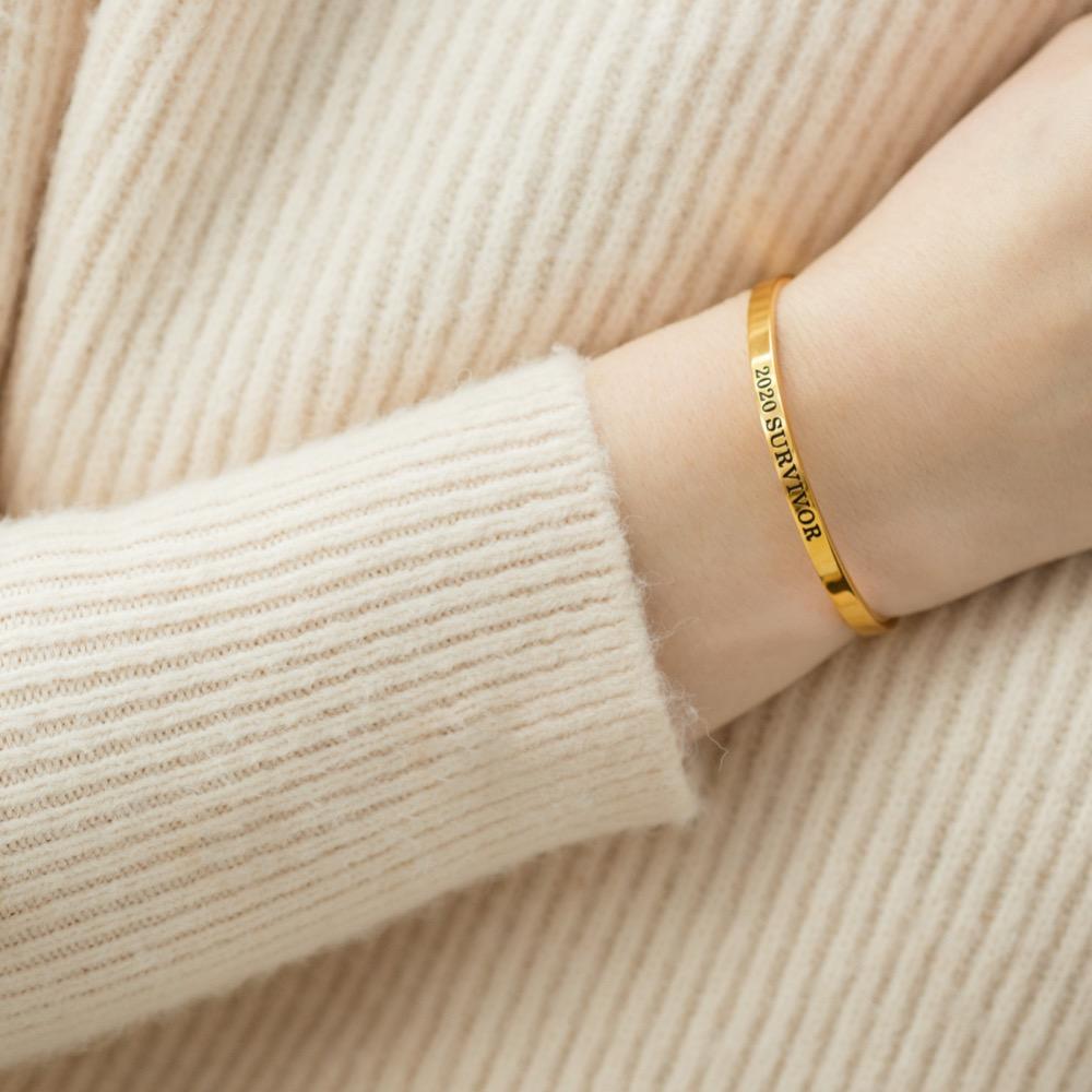 2020 Survivor Bracelet - Quote Bracelet - Mantra Bracelet - Women's Bangle Brother & Sisters