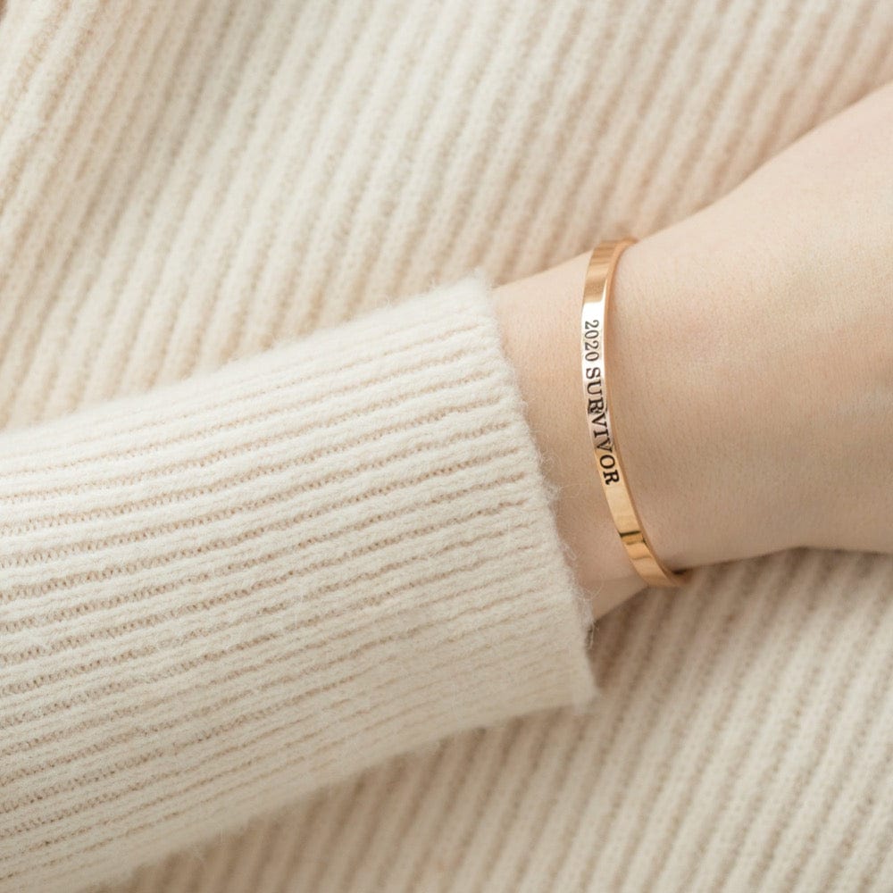 2020 Survivor Bracelet - Quote Bracelet - Mantra Bracelet - Women's Bangle Brother & Sisters