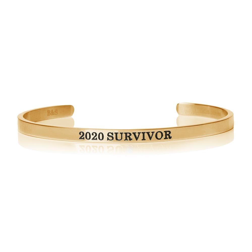 2020 Survivor Bracelet - Quote Bracelet - Mantra Bracelet - Women's Bangle 18k Gold Brother & Sisters