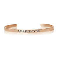 Thumbnail for 2020 Survivor Bracelet - Quote Bracelet - Mantra Bracelet - Women's Bangle 18k Rose Gold Brother & Sisters